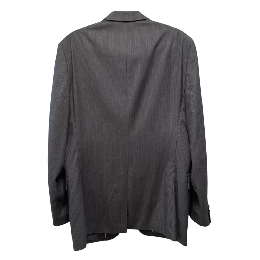 PERRY ELLIS Classic Fit Charcoal Gray Blue Pinstripe Suit 42 Regular 36x30 - Picture 10 of 13